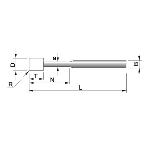 鑽石及氮化硼(CBN)内孔研磨輪 柄徑3mm